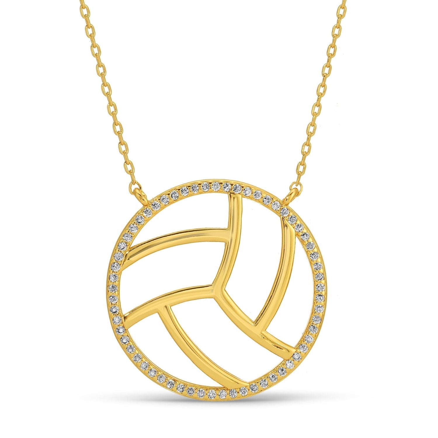 Glitzy Volleyball Necklace - Splendid Iris