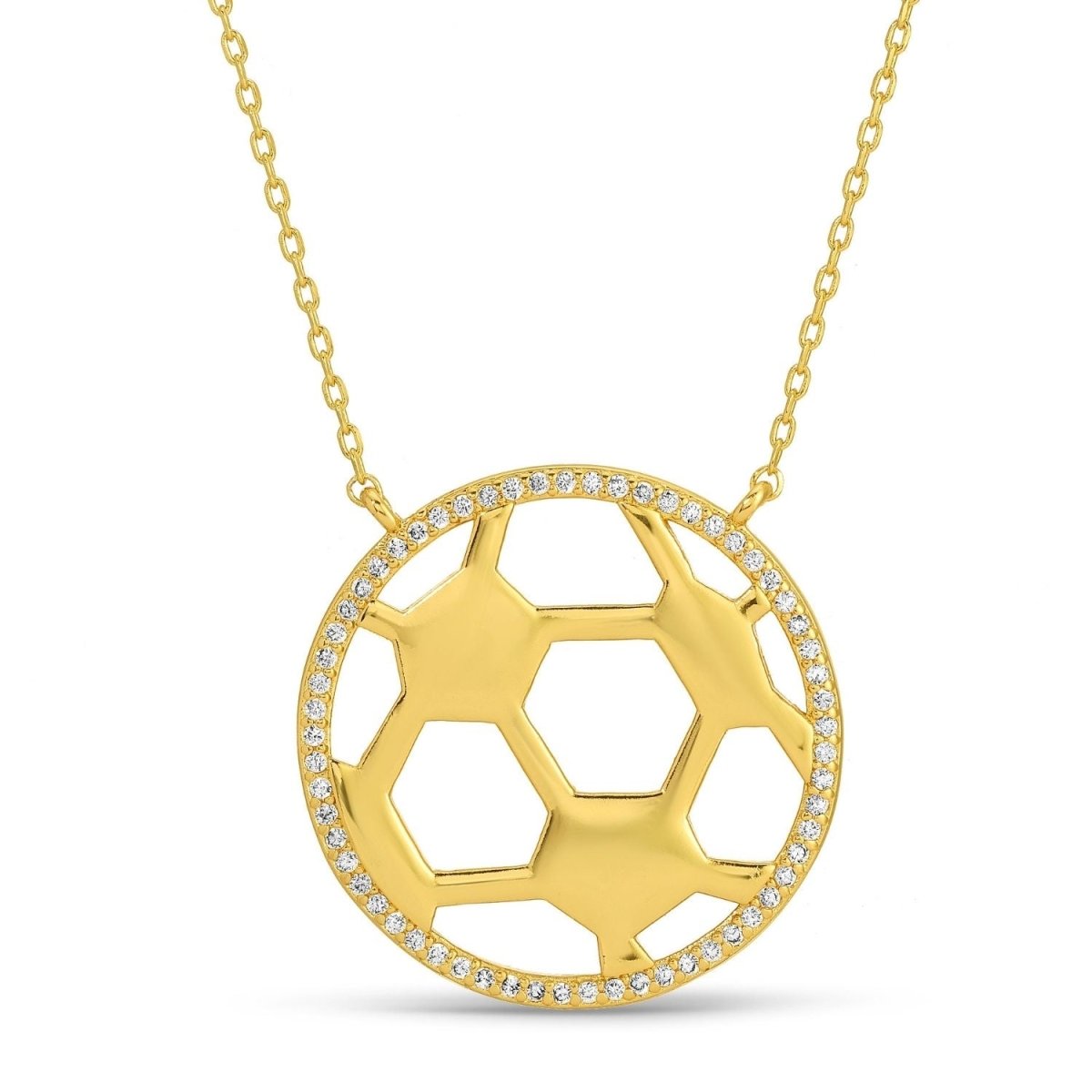 Glitzy Soccer Necklace - Splendid Iris