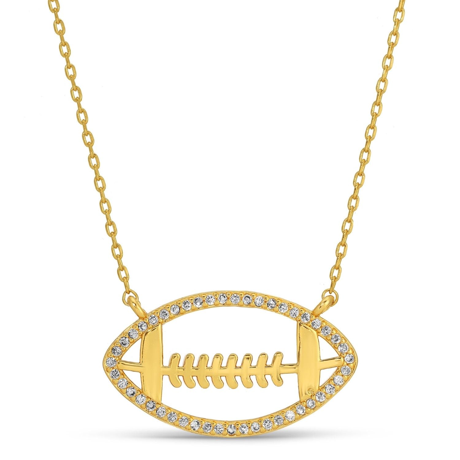 Glitzy Football Necklace - Splendid Iris