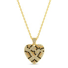 Pave Heart Pendant - Splendid Iris
