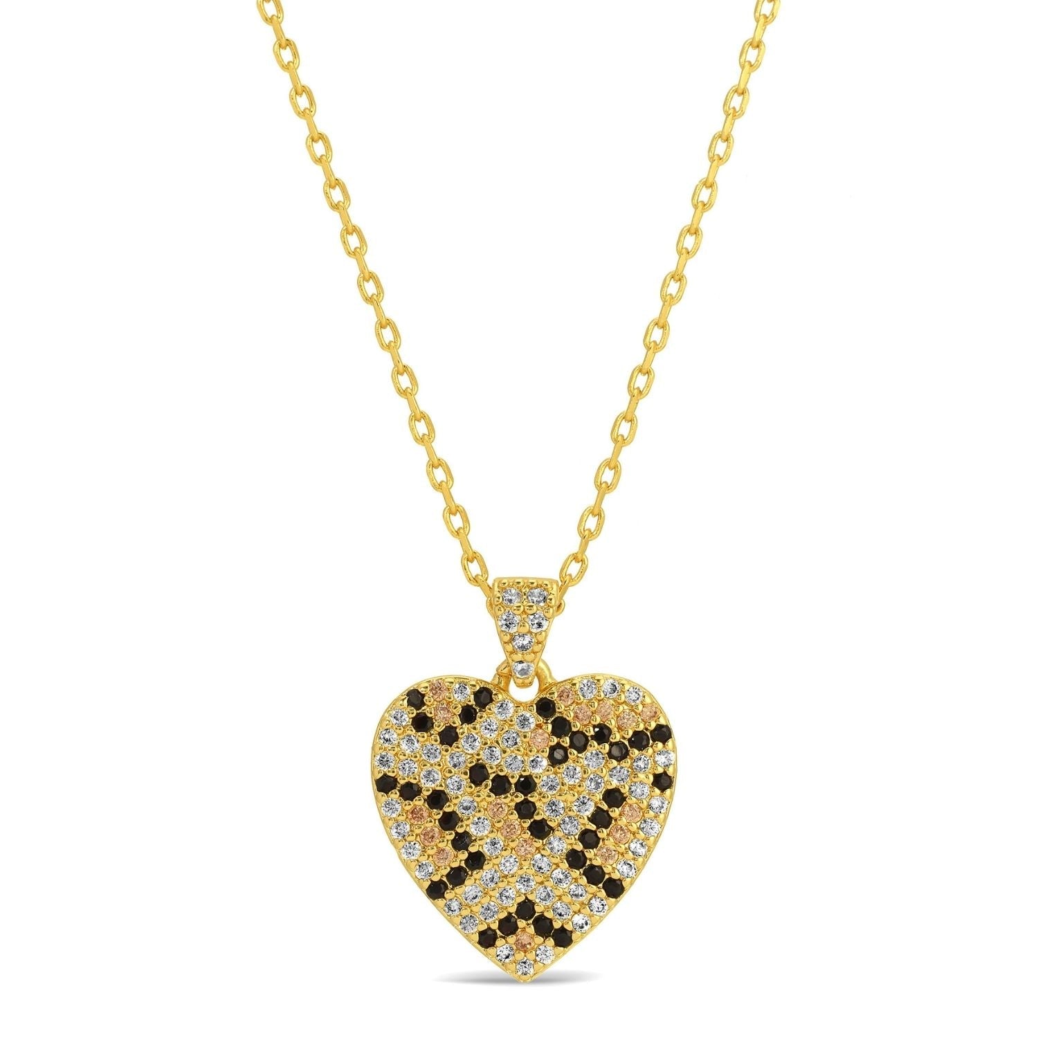 Pave Heart Pendant - Splendid Iris