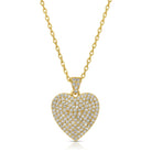 Pave Heart Pendant - Splendid Iris