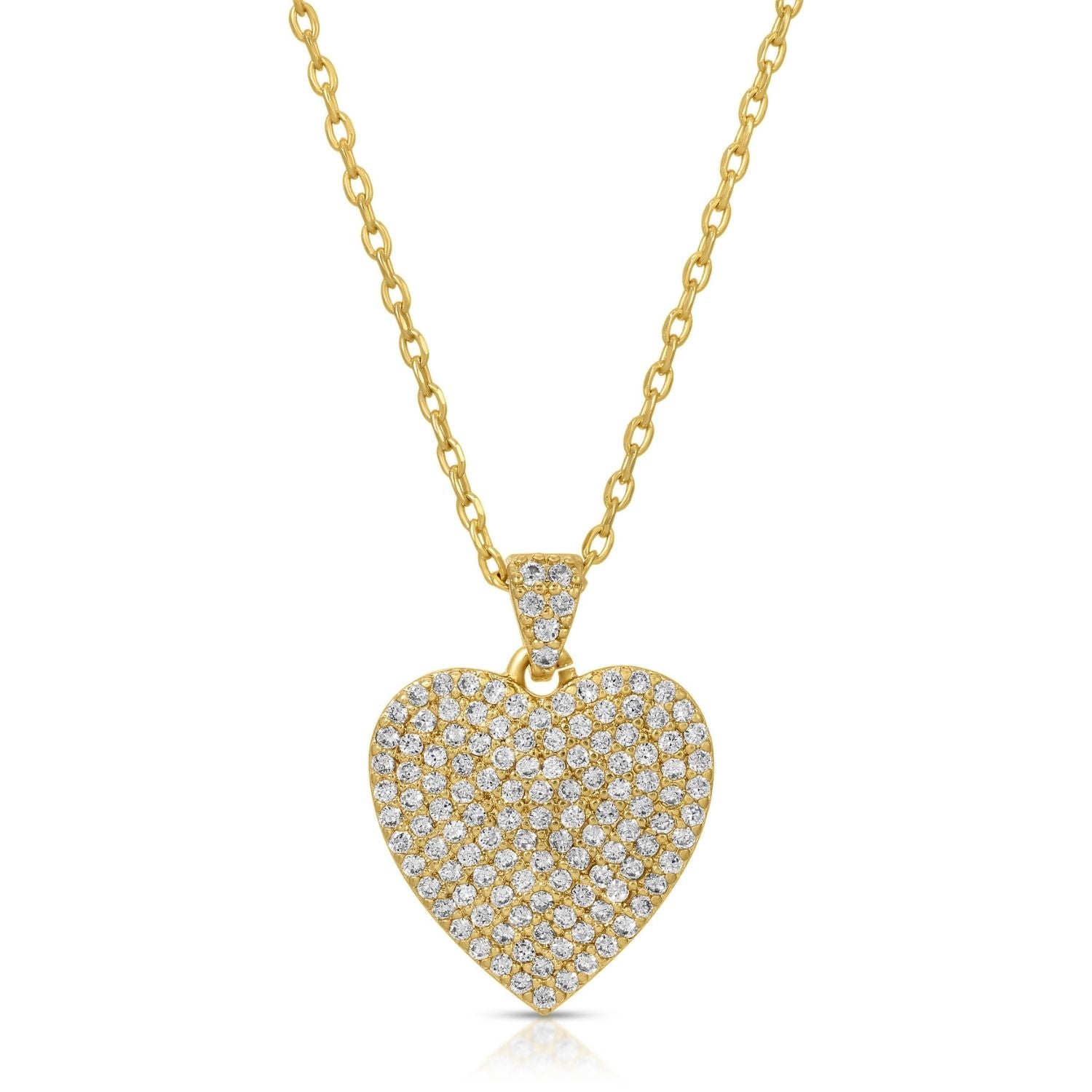 Pave Heart Pendant - Splendid Iris