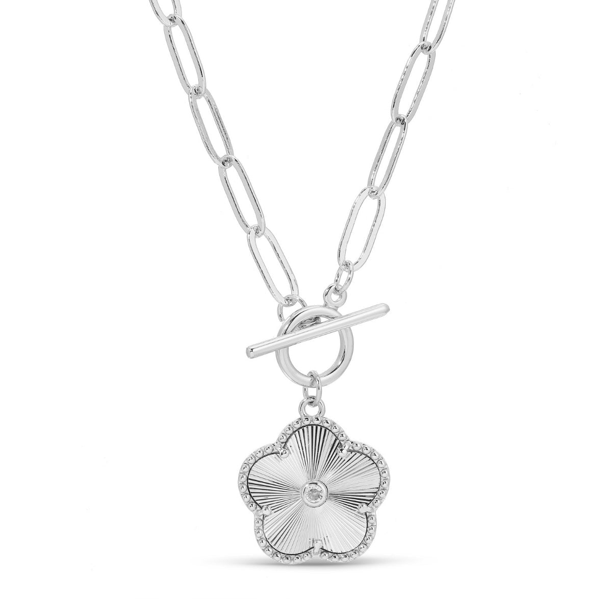 Flower Toggle Necklace - Splendid Iris