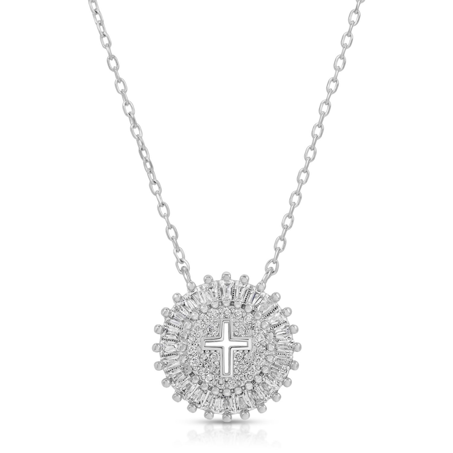 Shimmering Cross Necklace - Splendid Iris