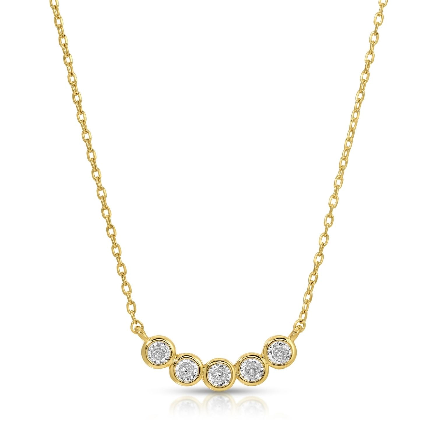 Faux Multi Diamond Necklace - Splendid Iris