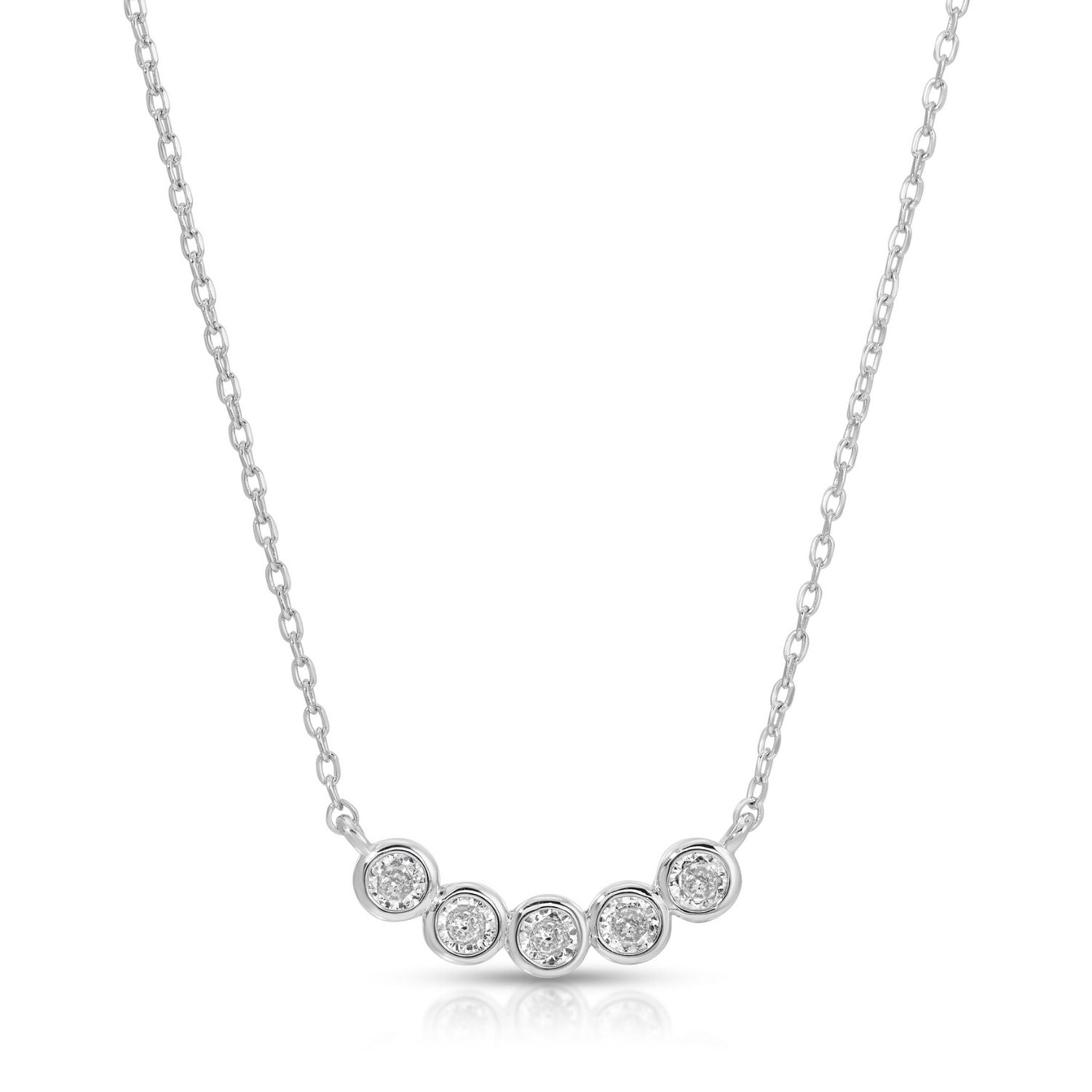 Faux Multi Diamond Necklace - Splendid Iris