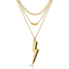 Layered Lighting Strike Necklace - Splendid Iris
