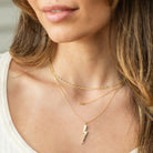 Layered Lighting Strike Necklace - Splendid Iris