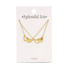 BFF Necklaces - Pair of Side by Side Hearts - Splendid Iris