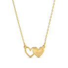 BFF Necklaces - Pair of Side by Side Hearts - Splendid Iris