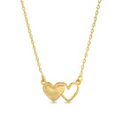 BFF Necklaces - Pair of Side by Side Hearts - Splendid Iris