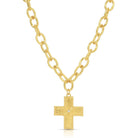 Cross Statement Necklace - Splendid Iris