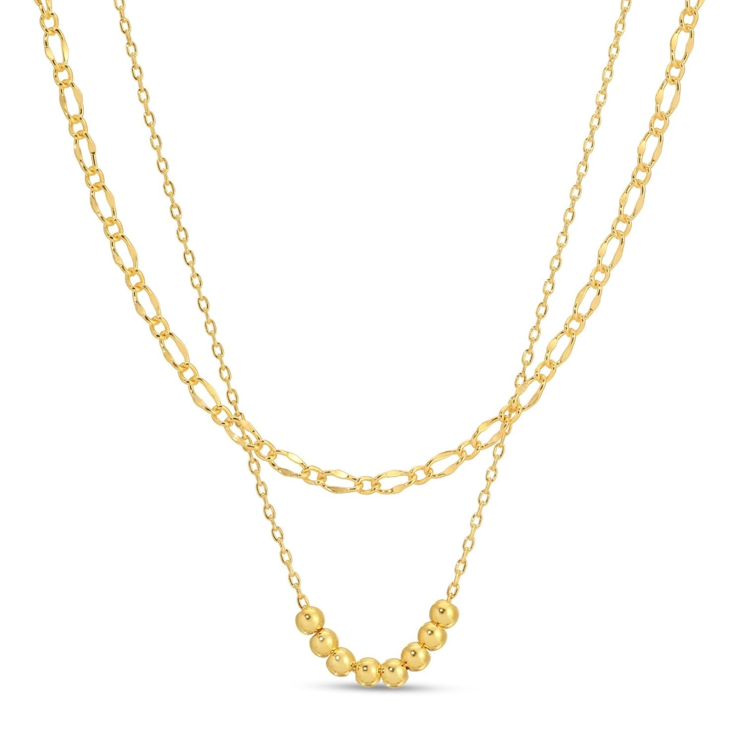 Effortless Double Layer Necklace - Splendid Iris