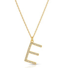 Large Pave Initial Pendants - Splendid Iris