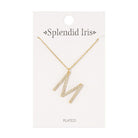 Large Pave Initial Pendants - Splendid Iris
