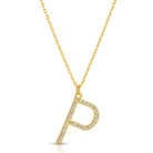 Large Pave Initial Pendants - Splendid Iris