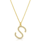 Large Pave Initial Pendants - Splendid Iris
