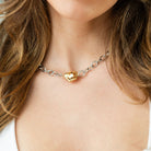 Two-Tone Statement Necklace - Splendid Iris