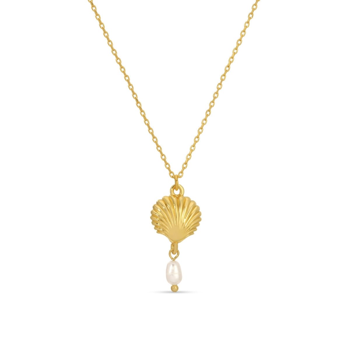 Coastal Charm Seashell & Pearl Necklace - Splendid Iris