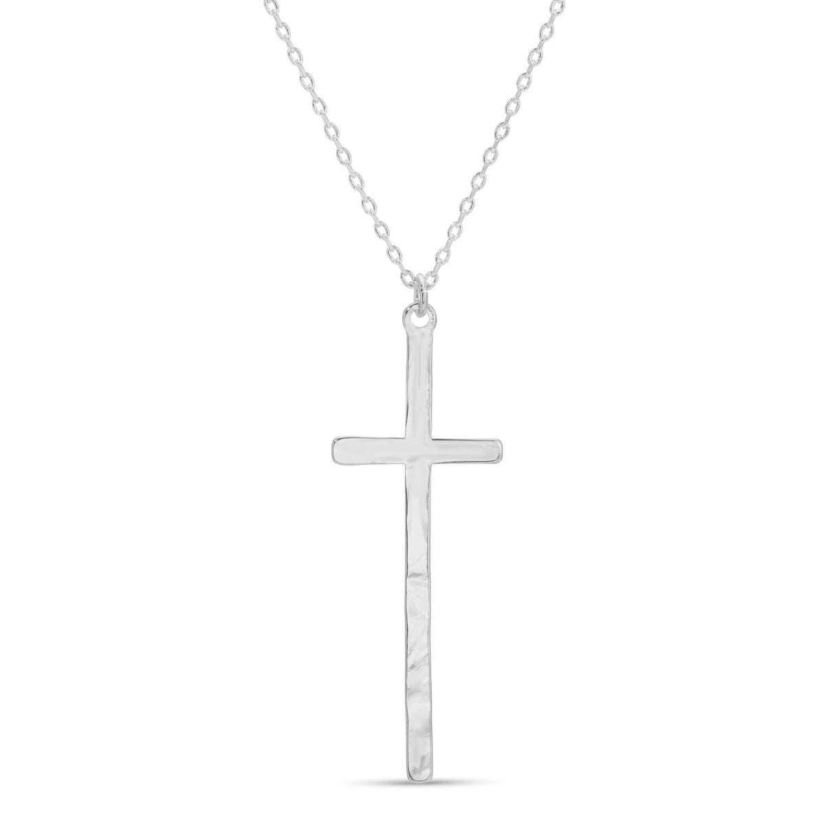 Gilded Slim Cross Pendant Necklace - Splendid Iris