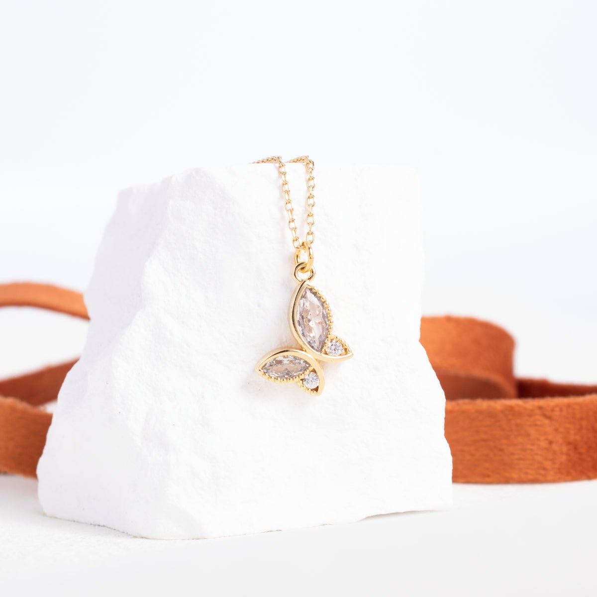 Fly Away with Me Butterfly Pendant Necklace - Splendid Iris