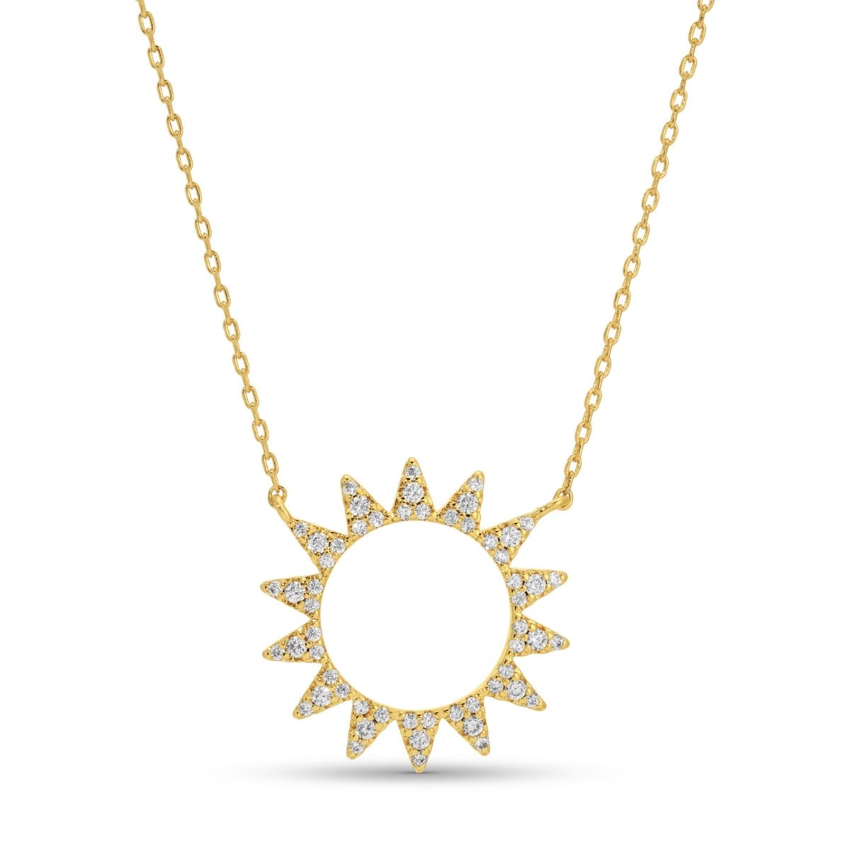 Pavé Sun Necklace - Splendid Iris