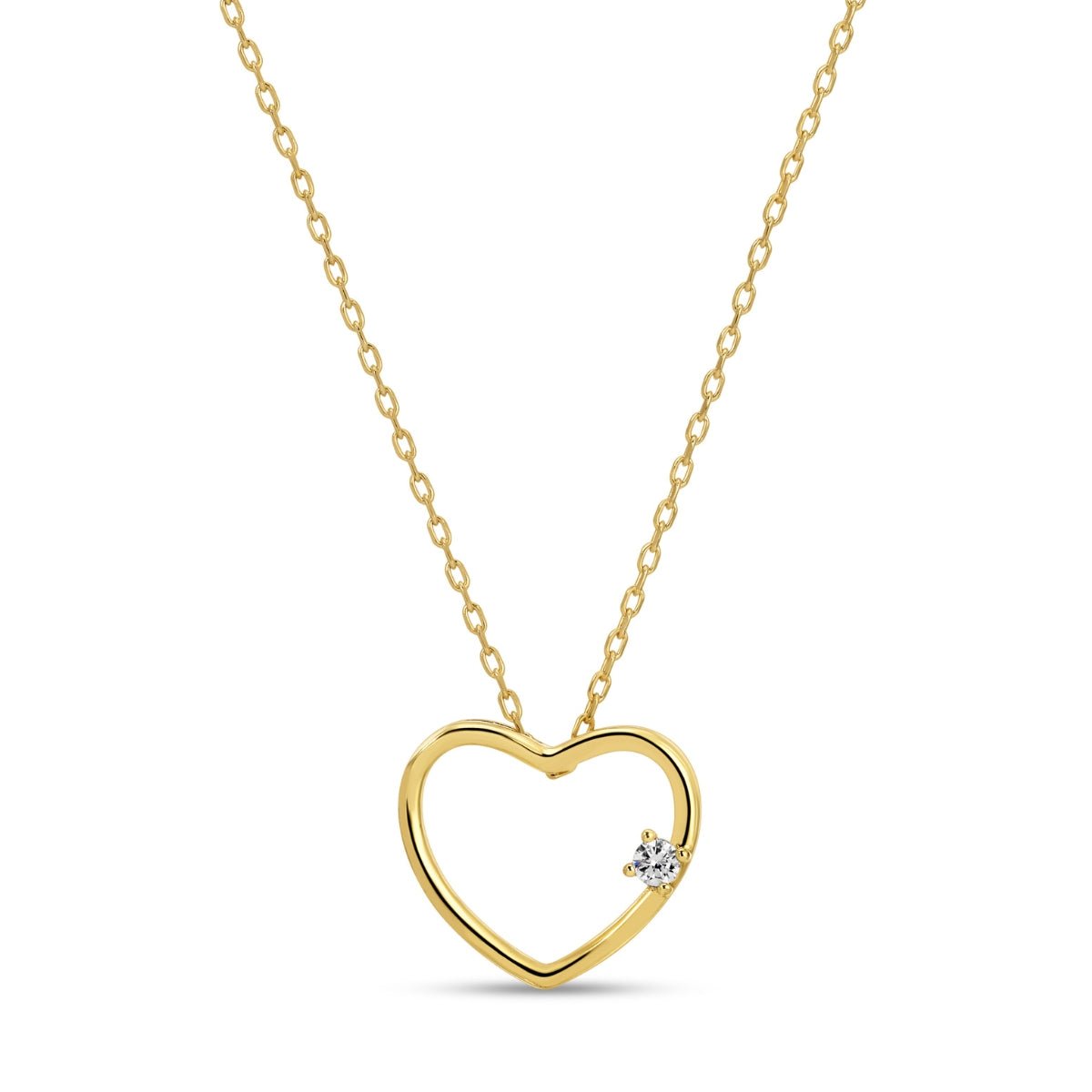 Heart Outline Pendant Necklace - Splendid Iris