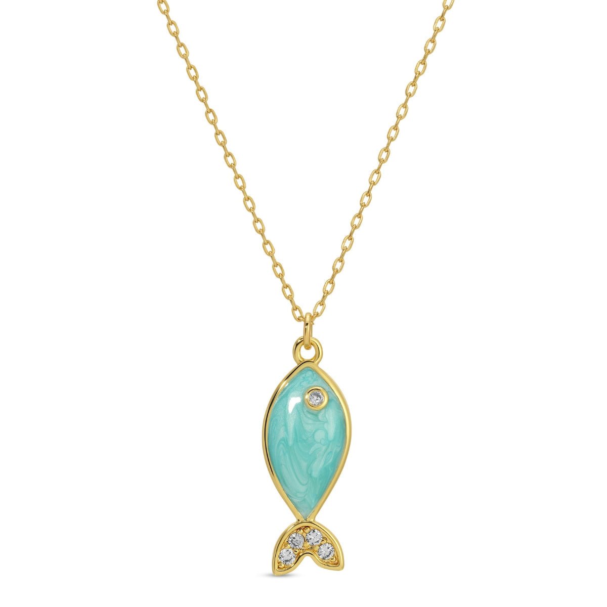 Fish Pendant Necklace - Splendid Iris