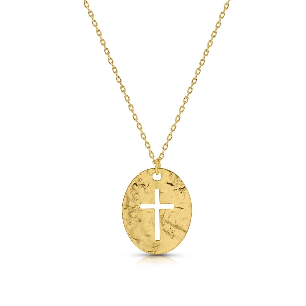 The Gilded Grace Cross Cut-Out Necklace - Splendid Iris