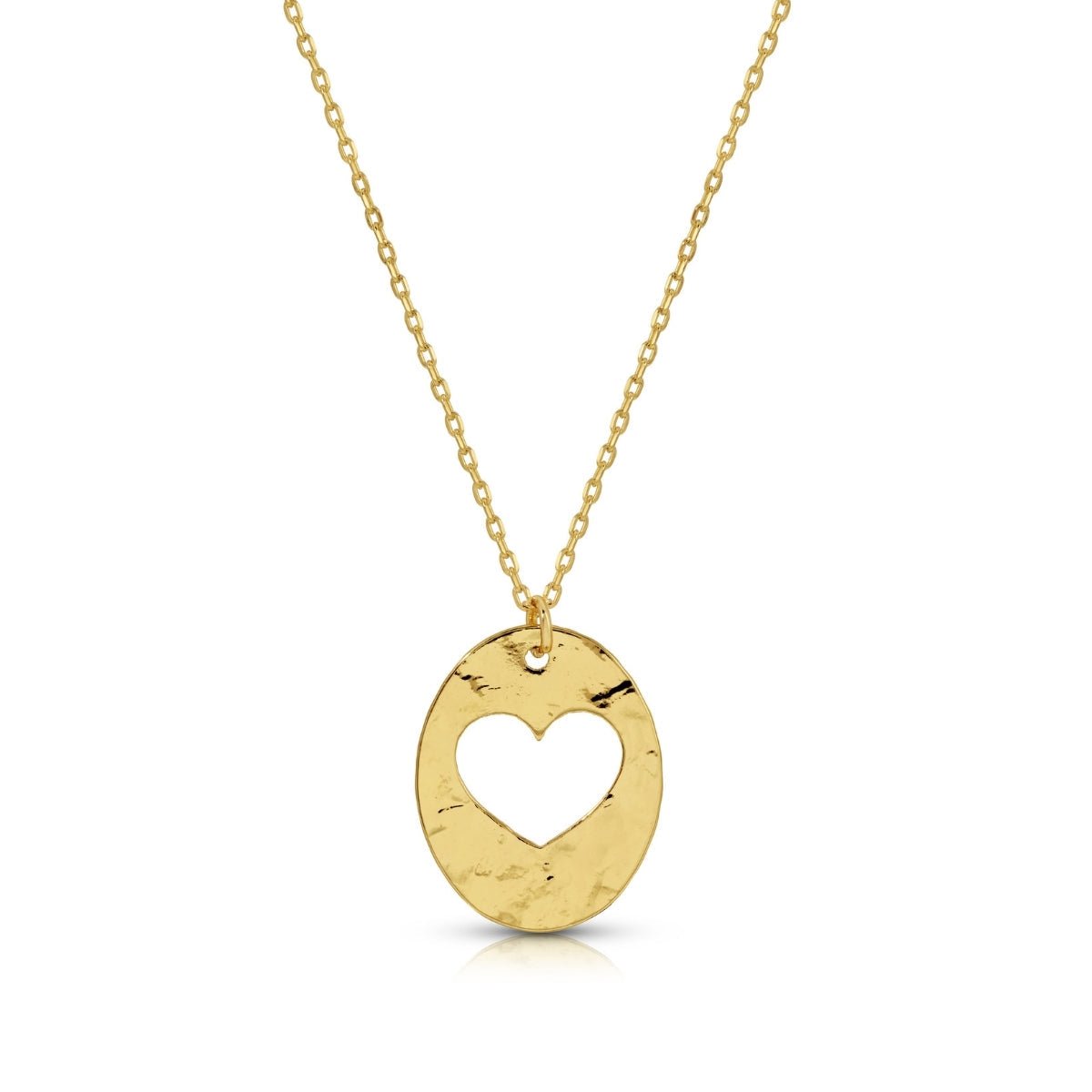 The Pure Gilded Heart Cut-Out Necklace - Splendid Iris