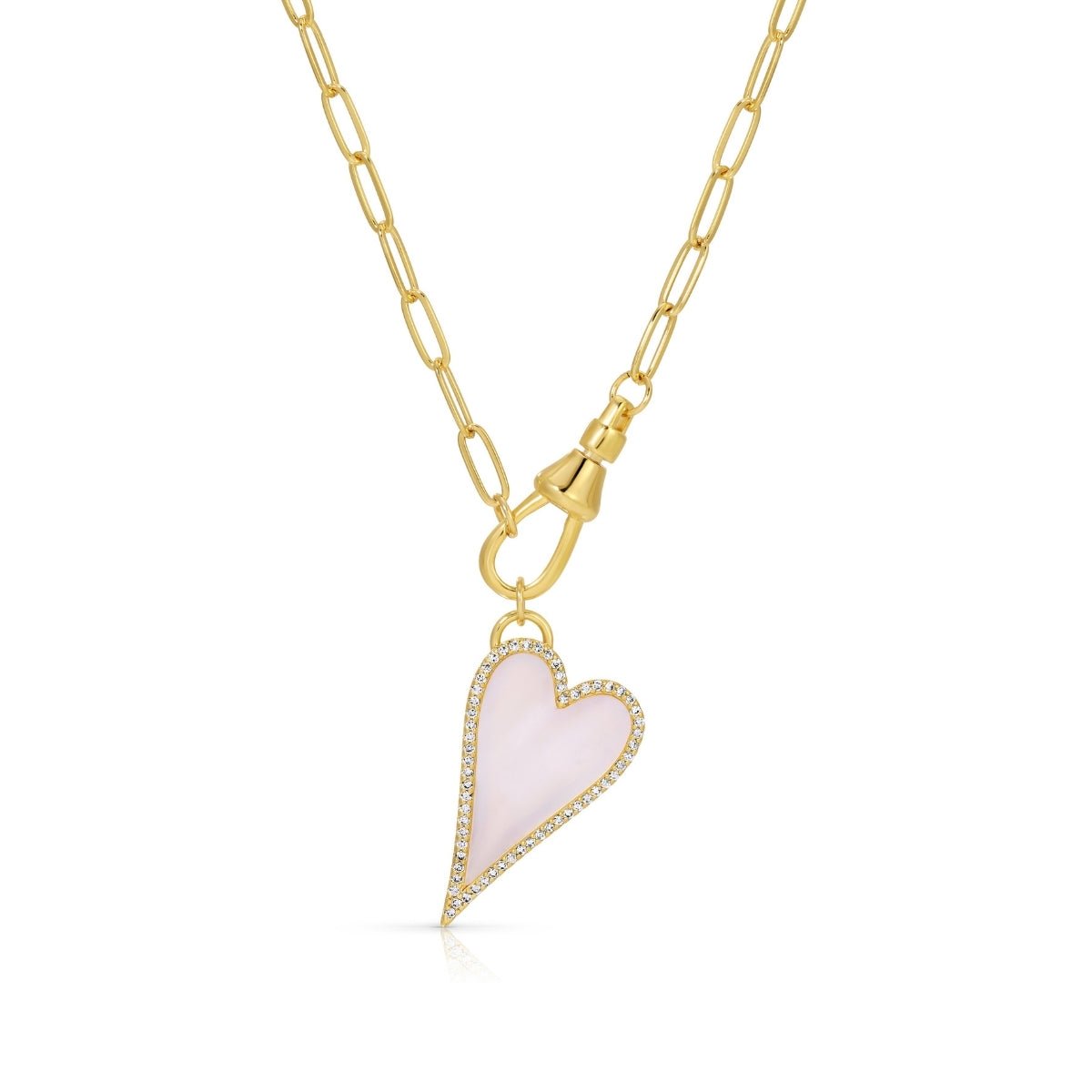 Heart Eyes Shell Pendant Necklace - Splendid Iris