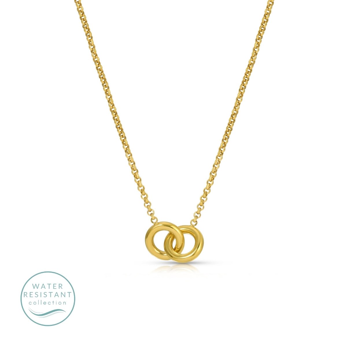 Connected Circles Necklace, Water-Resistant - Splendid Iris