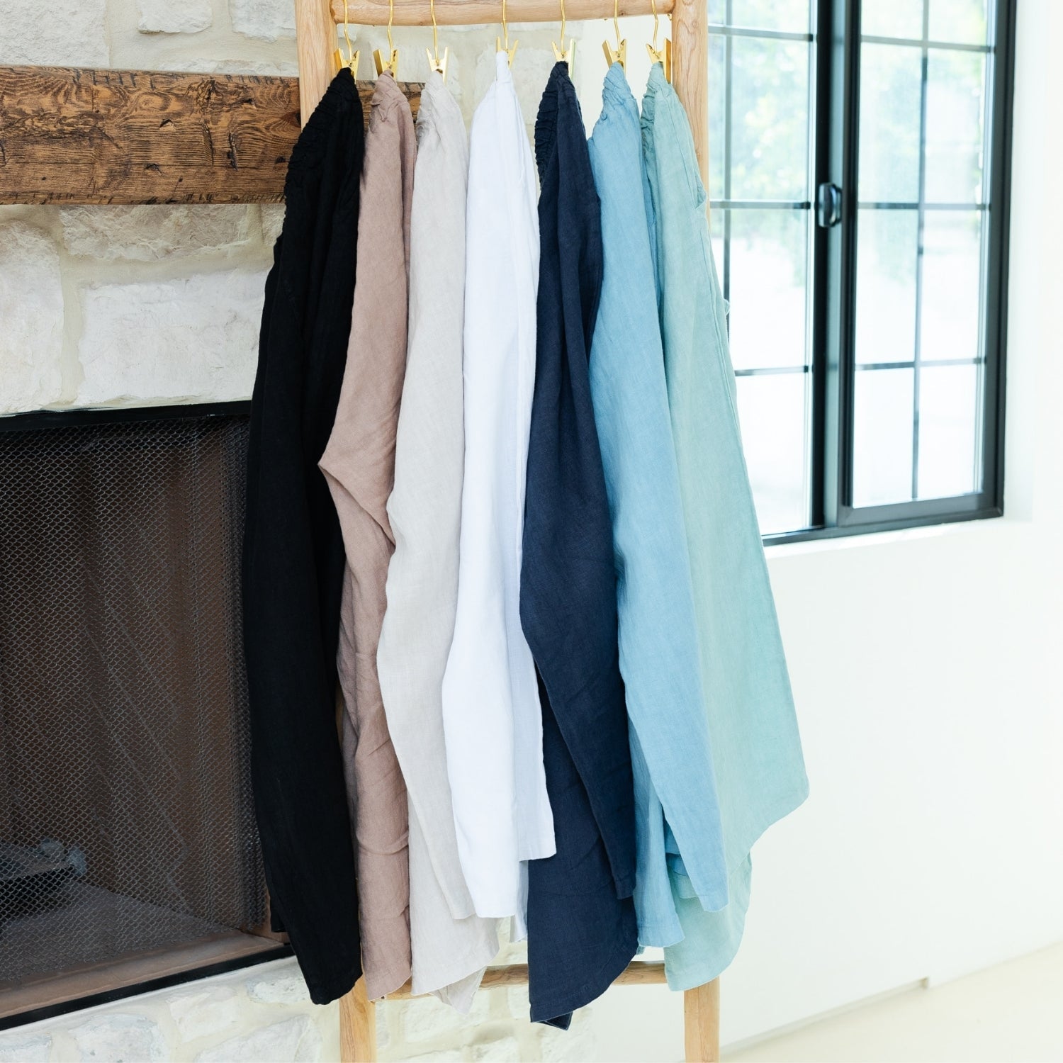 Linen Wide Cropped Pants - Splendid Iris