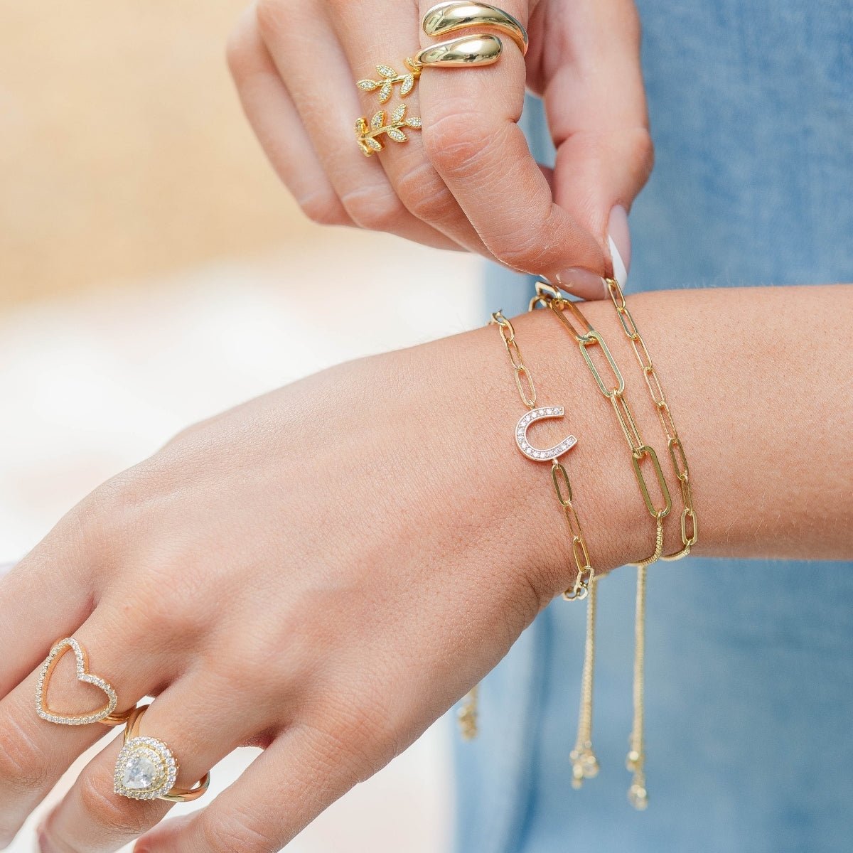 Horseshoe Pulley Bracelet - Splendid Iris