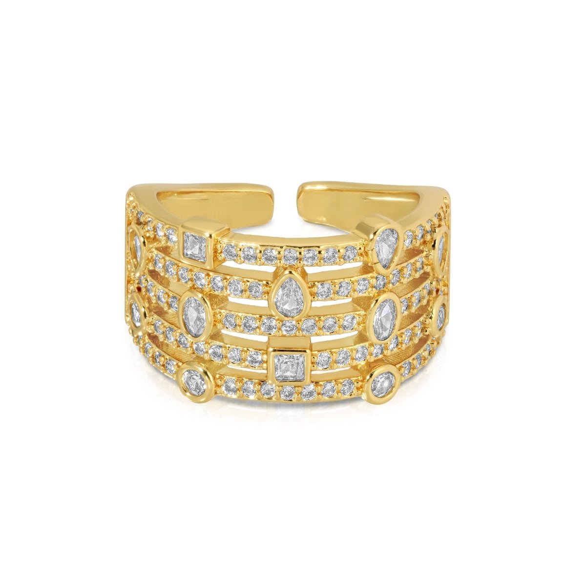 All that Shimmers Pave Statement Ring - Splendid Iris