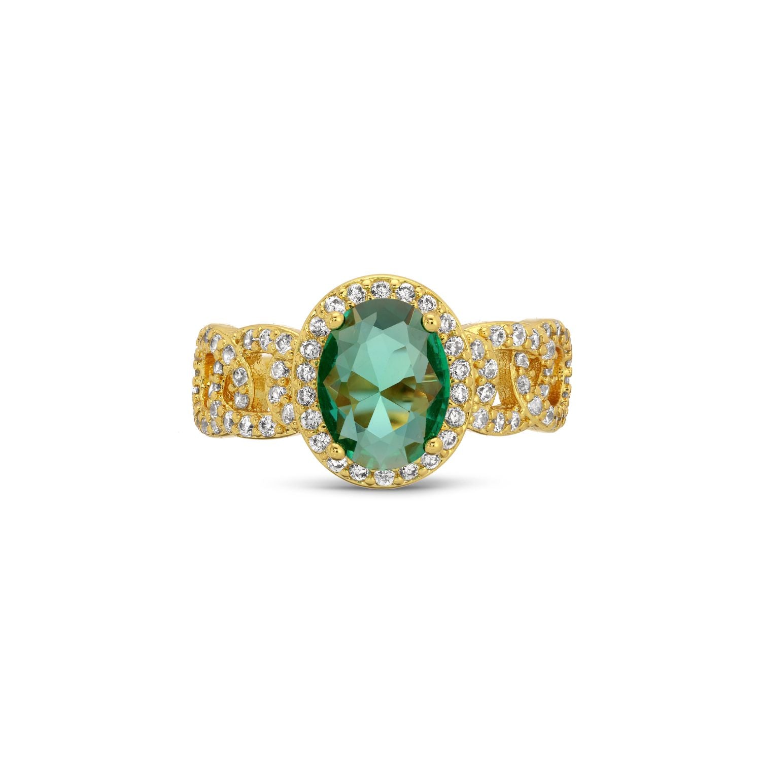 Bold Glitzy Adjustable Ring - Splendid Iris