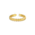Delicate Row of Hearts Adjustable Ring - Splendid Iris