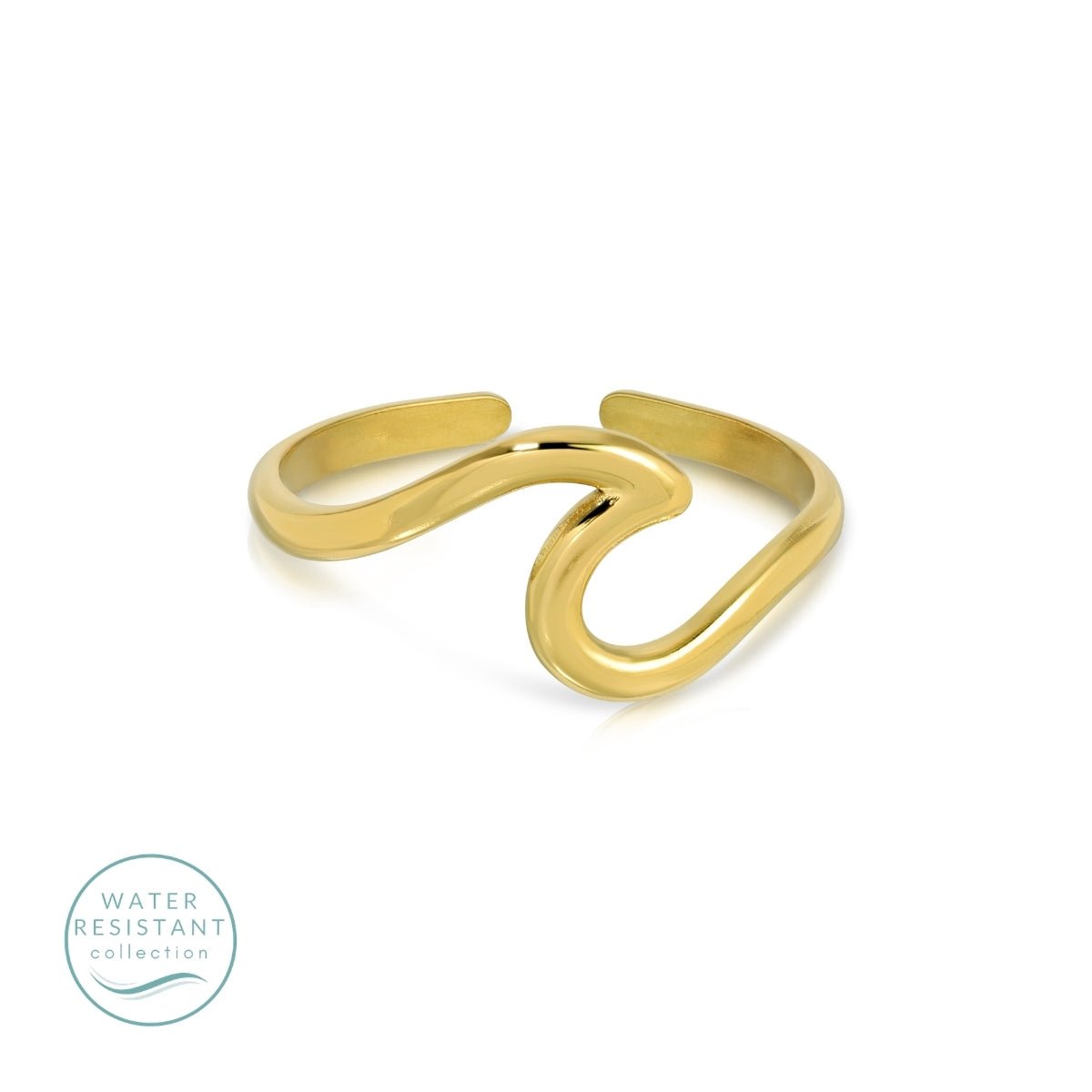 Adjustable Wave Ring, Water-Resistant - Splendid Iris