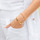 Sparkle Hinged Bracelet, Water Resistant - Splendid Iris