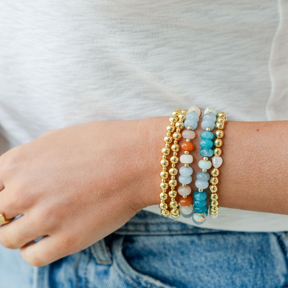 Bold Large Stone Bracelet – Vibrant & Neutral Options - Splendid Iris