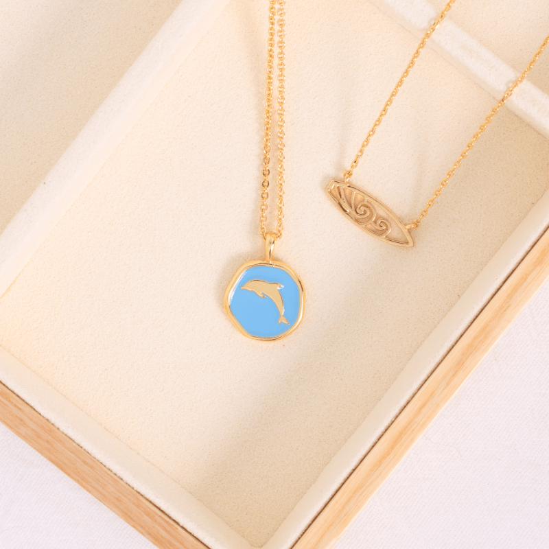 Dolphin Pendant Necklace - Splendid Iris