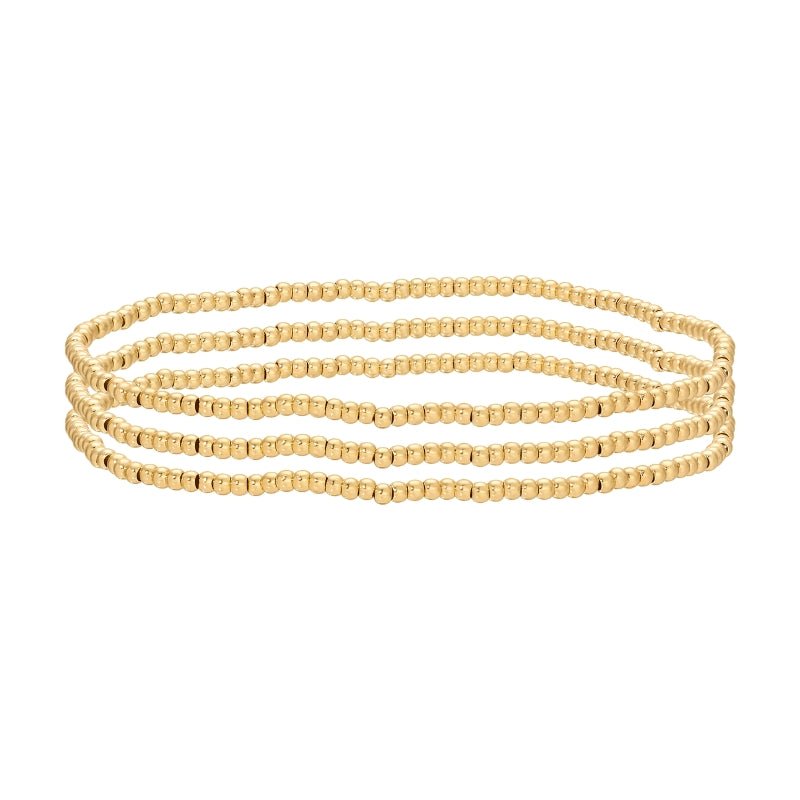 Classic Beaded Stretch Bracelet Set of 3 - Splendid Iris