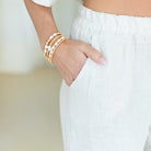 Linen Wide Cropped Pants - Splendid Iris