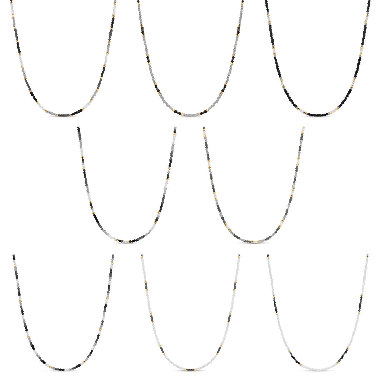 Set/2 Assorted Seed Bead Necklaces - Splendid Iris