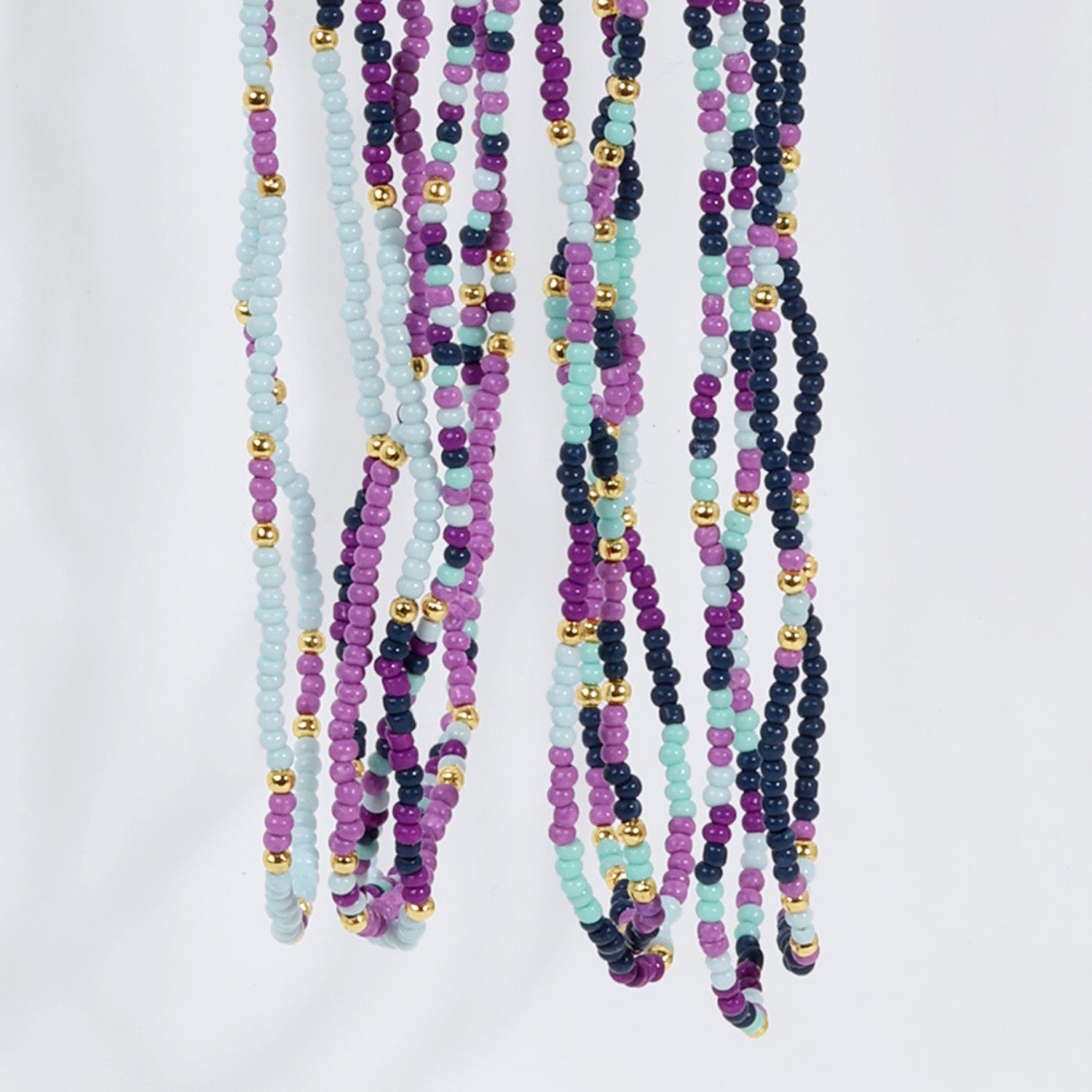Set/2 Assorted Seed Bead Necklaces - Splendid Iris
