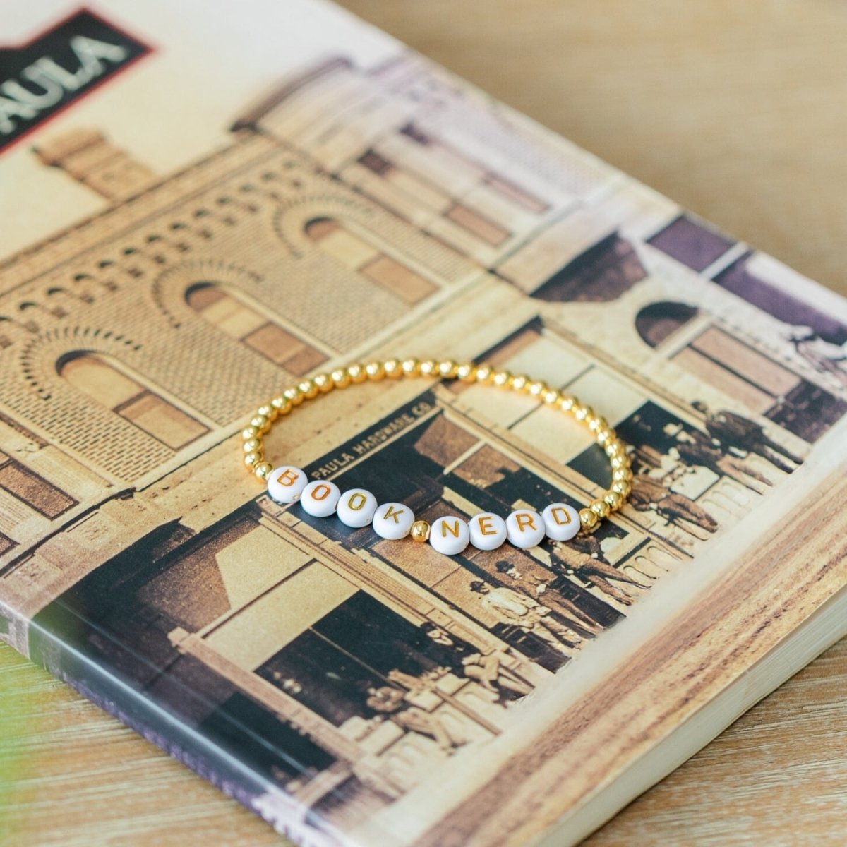 BOOK NERD Beaded Bracelet - Splendid Iris