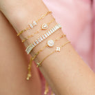 Delicate quatrefoil Pulley Bracelet - Splendid Iris