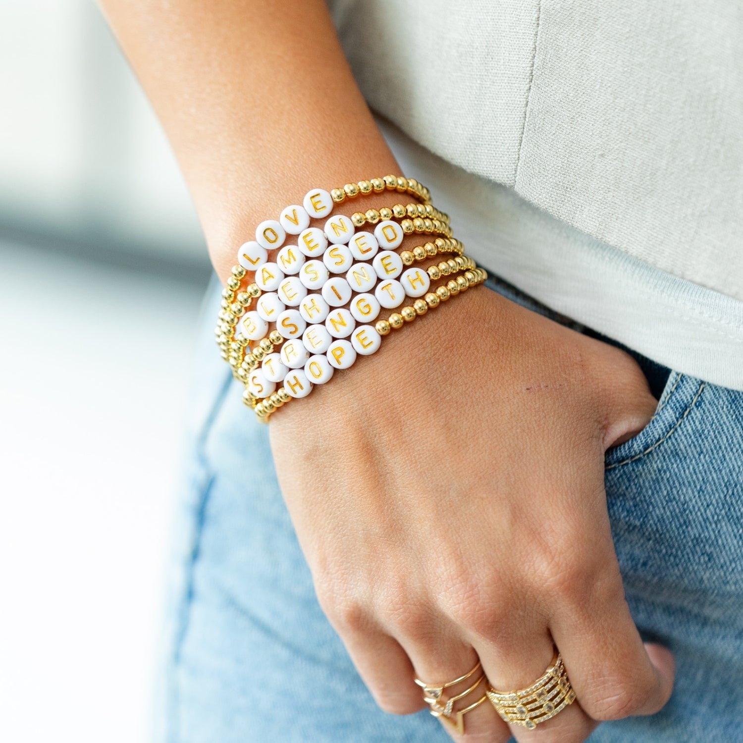 LOVE Beaded Bracelet - Splendid Iris