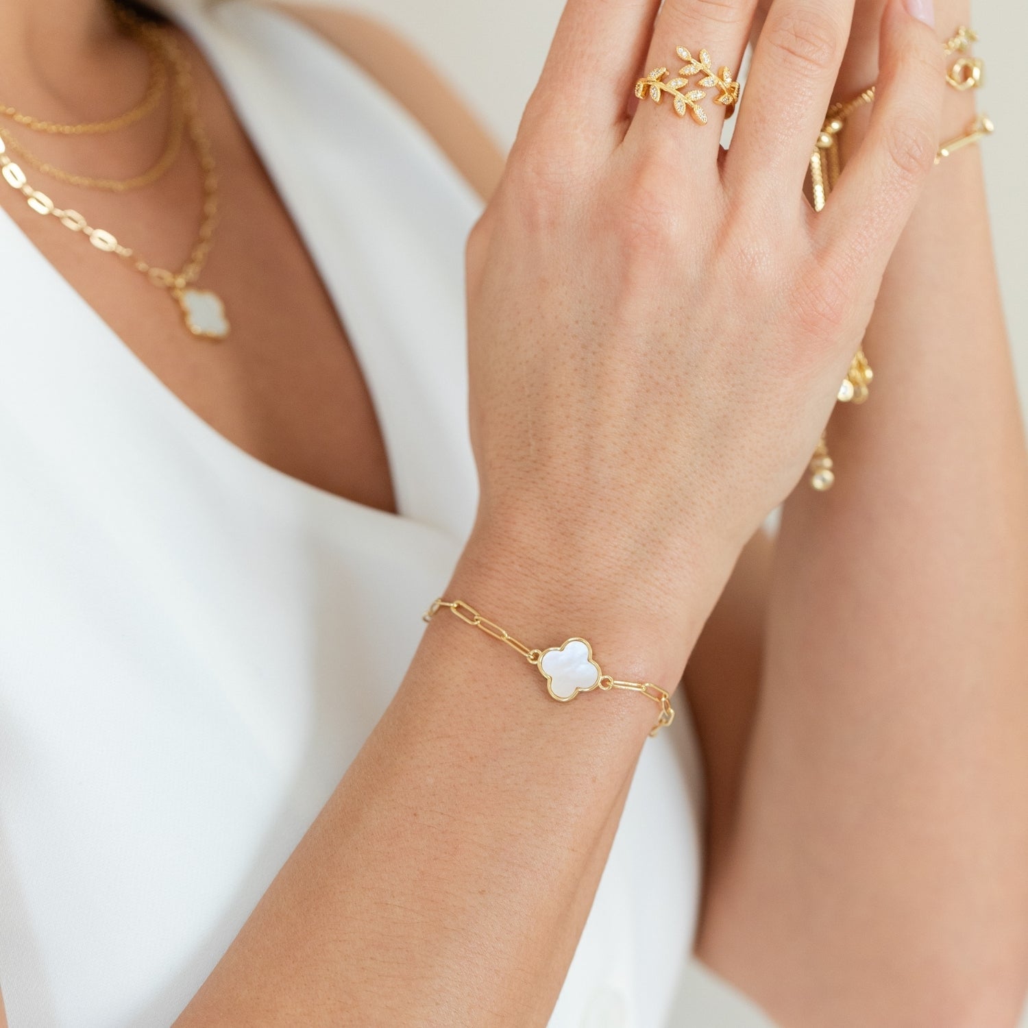 Quatrefoil Pulley Bracelet - Splendid Iris